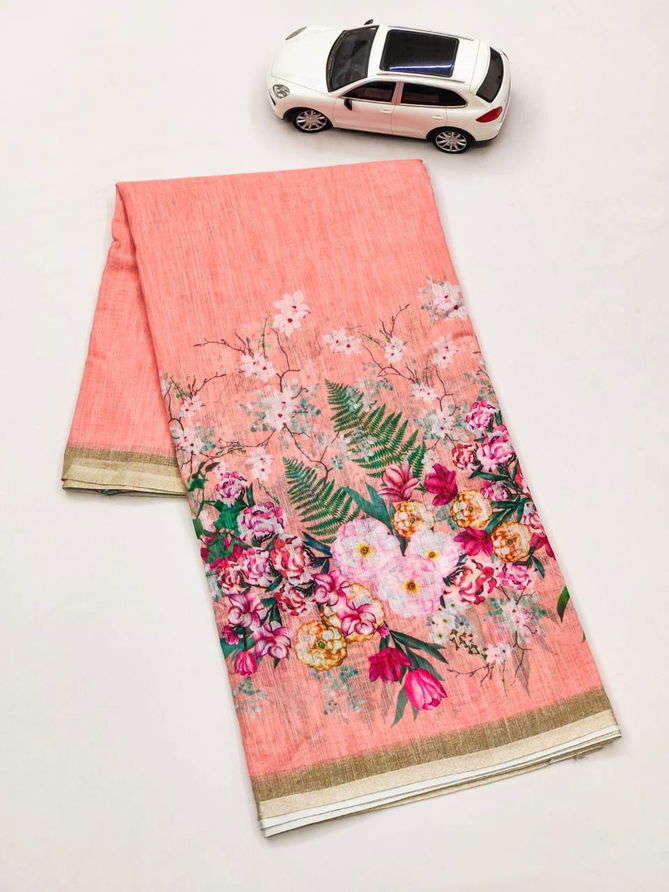 MG 253 Plain Linen Printed Non Catalog Sarees Wholesale Shop In Surat